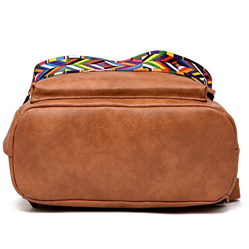 ZOCILOR Women's Convertible Designer Backpack Satchel - Brown