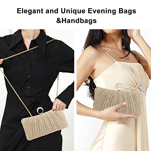 Gelory Women's Glitter Clutch - Gold