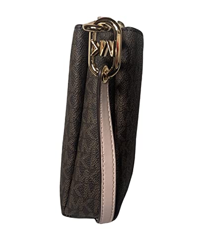 Michael Kors Trisha Signature Triple Compartment Crossbody in BROWN-PINK