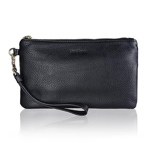 Befen Genuine Leather Small Clutch with Detachable Strap