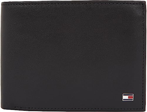 Tommy Hilfiger Men's Black Eton Wallet with Coin Compartment