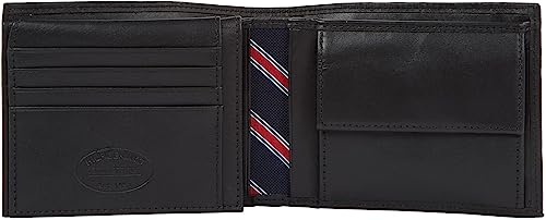 Tommy Hilfiger Men's Black Eton Wallet with Coin Compartment