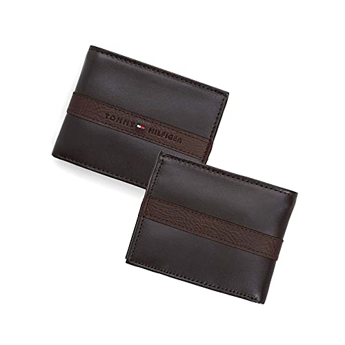 Tommy Hilfiger Men's Leather Bifold Wallet with Coin