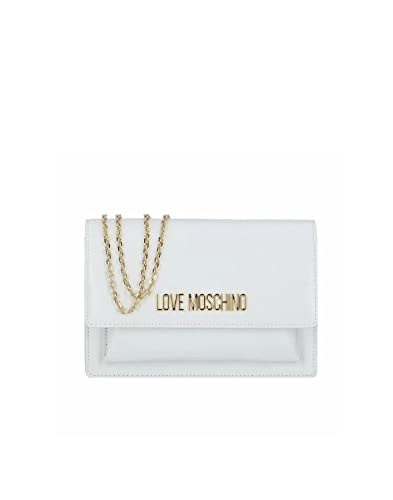 Love Moschino White Shoulder Bag, 14X22X5