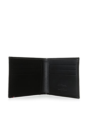 S.T Dupont D-180000 Black Leather Wallet - Billfold, 6 Cards