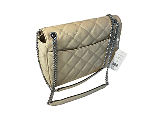 Tory Burch Cream Quilted Leather Shoulder Bag