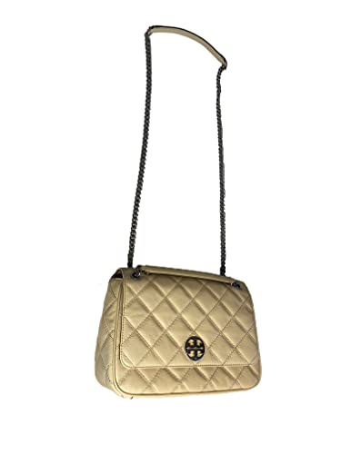Tory Burch Cream Quilted Leather Shoulder Bag