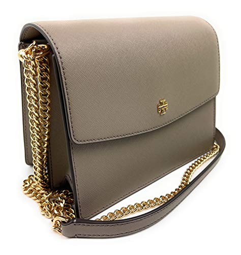 Tory Burch Emerson Envelope Adjustable Shoulder Bag French Grey