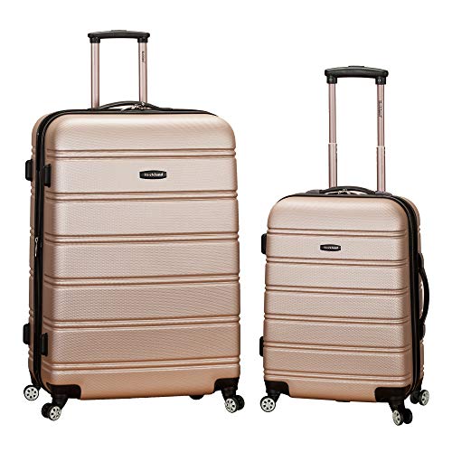 Champagne 2-Piece Set Rockland Hardside Luggage, Melbourne Spinner