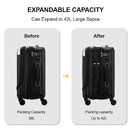 Designer 55CM Suitcase with Laptop Compartment, Expandable