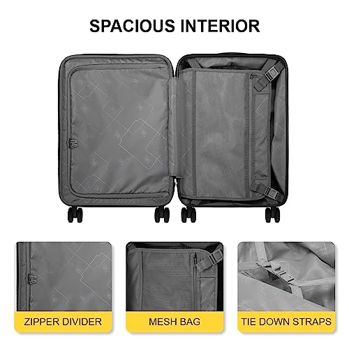 Designer 55CM Suitcase with Laptop Compartment, Expandable