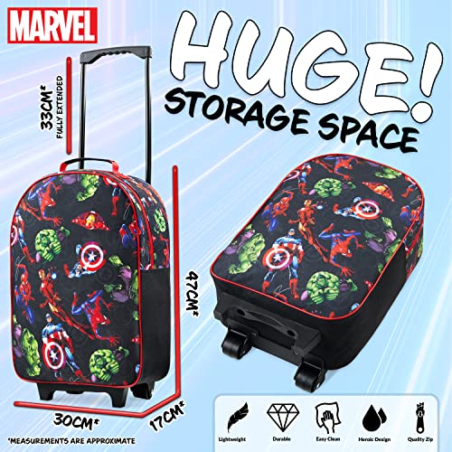 Avengers Foldable Trolley Hand Luggage Bag - Multicolor