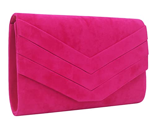 Vidfye Stylish Faux Suede Envelope Clutch Bag