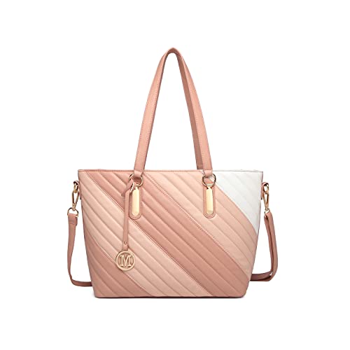 Miss Lulu Damen Designer Umhängetasche Handtasche (Rosa)