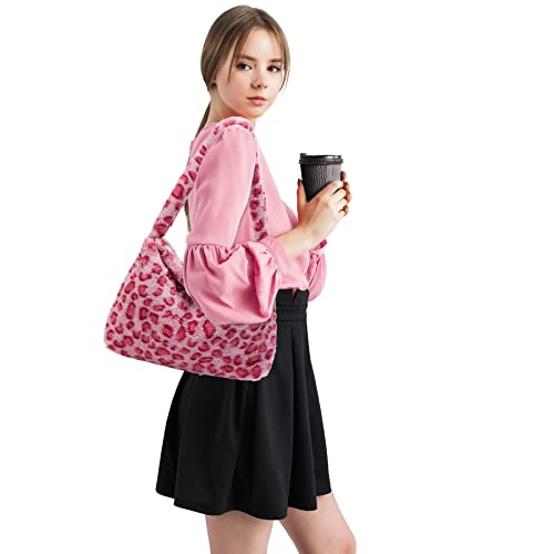 KALIDI Pink Fluffy Designer Handbag