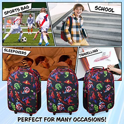Avengers Foldable Trolley Hand Luggage Bag - Multicolor