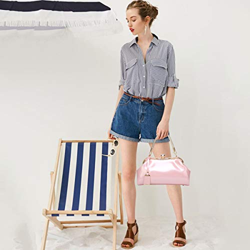 NICOLE & DORIS Pink Patent Leather Designer Evening Clutch