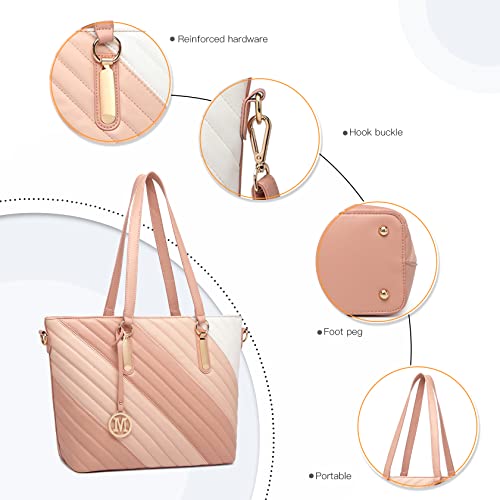 Miss Lulu Damen Designer Umhängetasche Handtasche (Rosa)