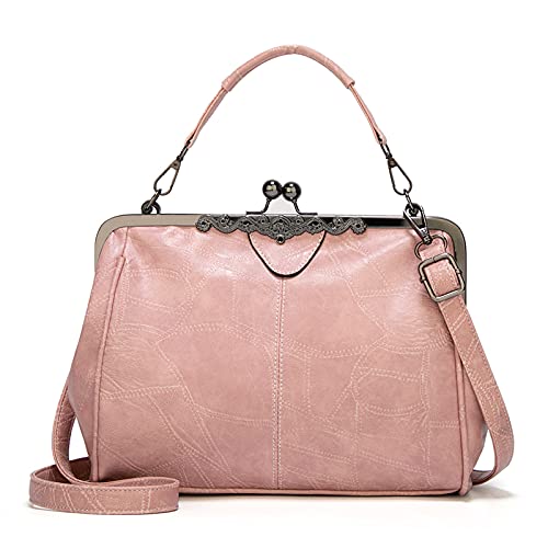 FANDARE Women's Elegant Pink PU Leather Handbag