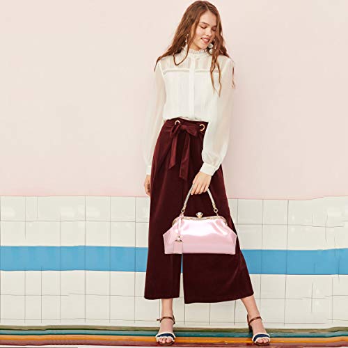 NICOLE & DORIS Pink Patent Leather Designer Evening Clutch