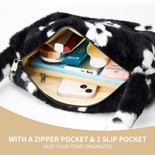 KALIDI Pink Fluffy Designer Handbag