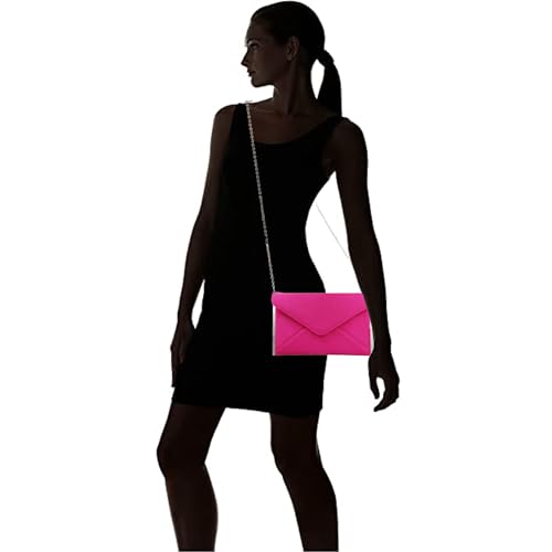 fi9® Wildleder Umschlag-Stil Handtasche in fuchsia Pink
