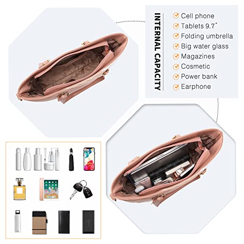 Miss Lulu Damen Designer Umhängetasche Handtasche (Rosa)