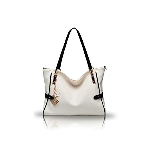 NICOLE&DORIS Fashion Shoulder Bag - White, Large
