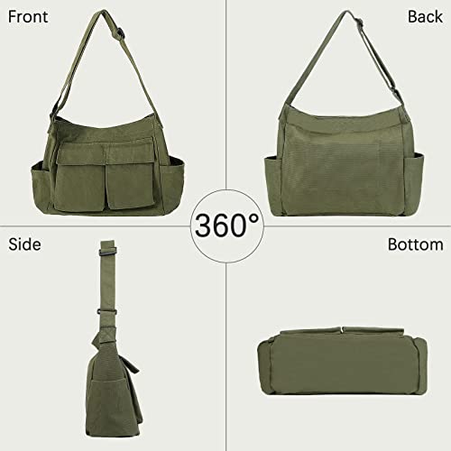 Kawaii Pin Canvas Messenger Bag - Multiple Pockets