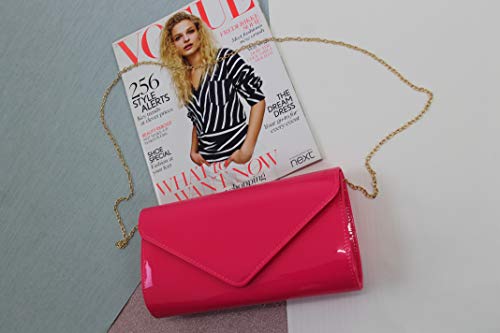SwankySwans Alisa Fuchsia Pink Evening Clutch Bag