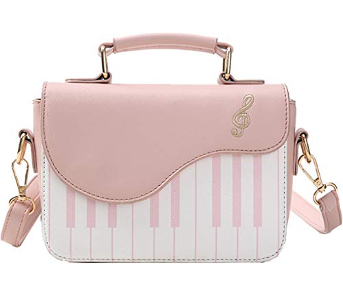 Rullar Small Pink Designer Handbag: Piano Key-Style Crossbody