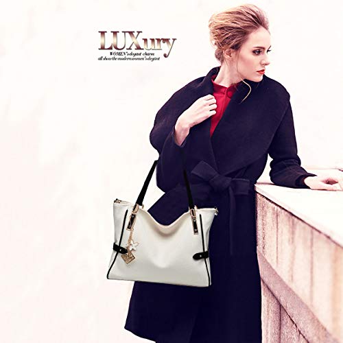 NICOLE&DORIS Fashion Shoulder Bag - White, Large