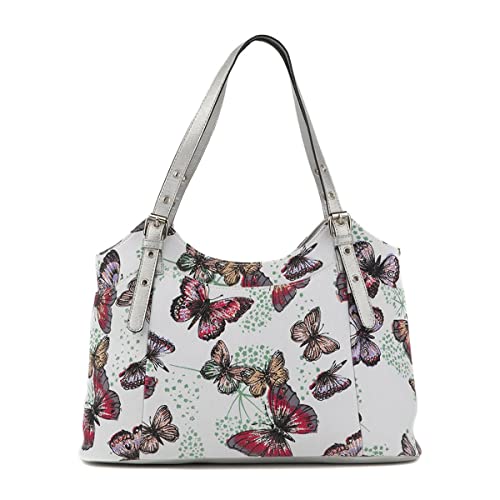 White Butterfly Shoulder Bag - Designer Handbag - Size 1