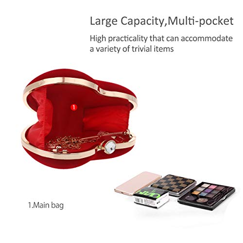 NICOLE & DORIS Damen Abendtasche Hellrosa, Umhängetasche Hochzeit