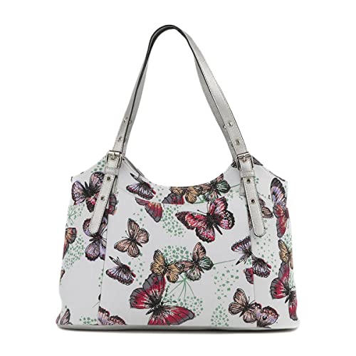 White Butterfly Shoulder Bag - Designer Handbag - Size 1