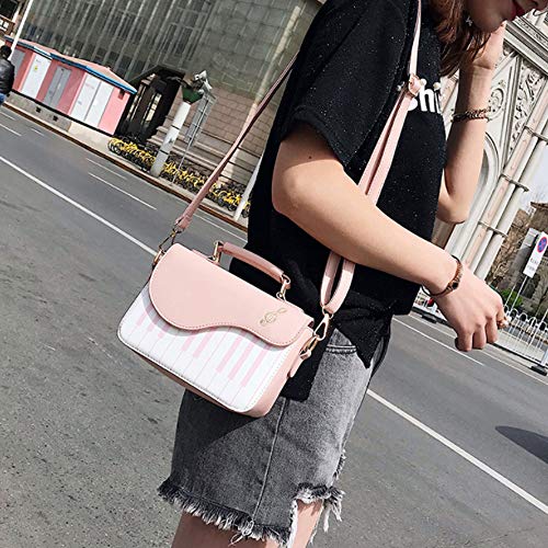 Rullar Small Pink Designer Handbag: Piano Key-Style Crossbody