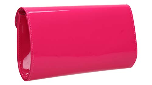 SwankySwans Alisa Fuchsia Pink Evening Clutch Bag