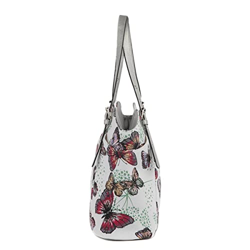 White Butterfly Shoulder Bag - Designer Handbag - Size 1