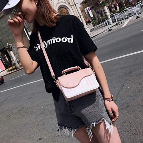 Rullar Small Pink Designer Handbag: Piano Key-Style Crossbody