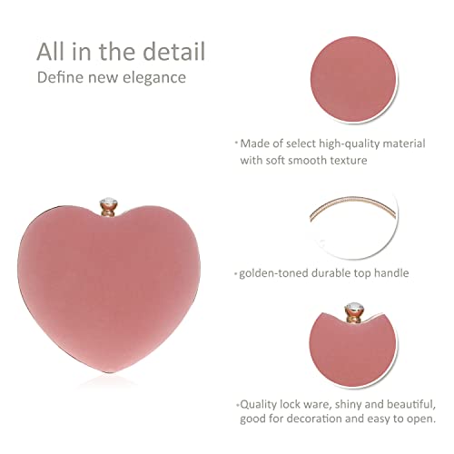 NICOLE & DORIS Damen Abendtasche Hellrosa, Umhängetasche Hochzeit