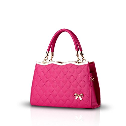 Nicole&Doris Diamond Lattice Red Crossbody Bag