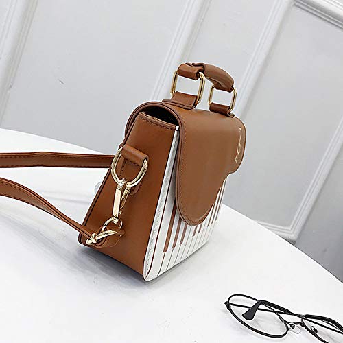 Rullar Small Pink Designer Handbag: Piano Key-Style Crossbody