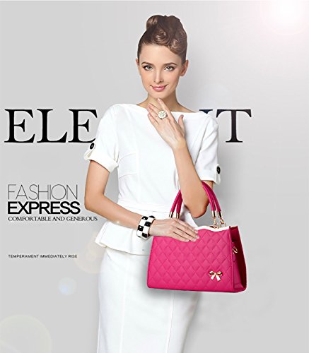 Nicole&Doris Diamond Lattice Red Crossbody Bag