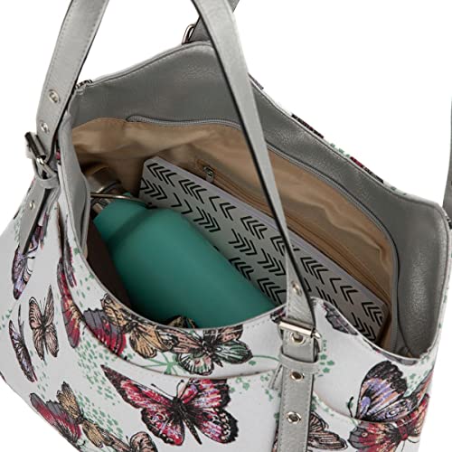 White Butterfly Shoulder Bag - Designer Handbag - Size 1