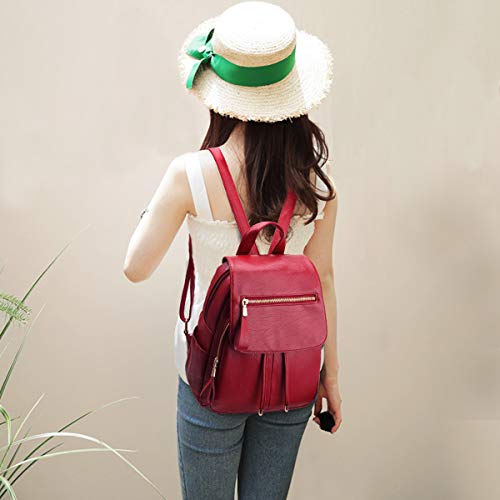 Nicole&Doris Mini Fashion Backpack - Wine Red