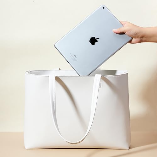 KALIDI Large Waterproof Tote Bag for Women in Beige