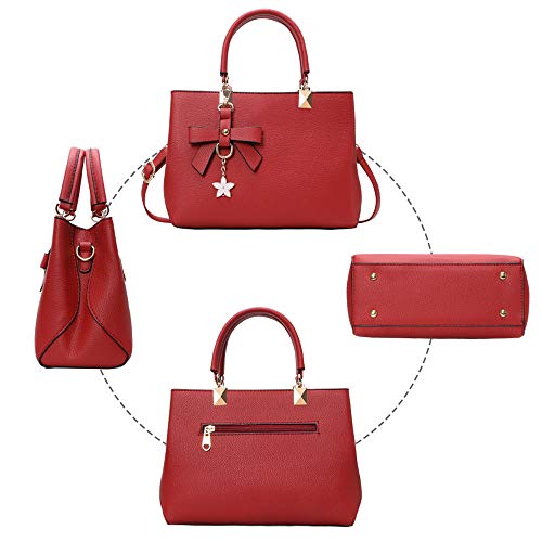Womens Designer Handbag with Exquisite Metal Pendant