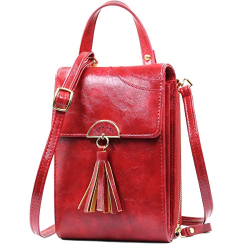 REETEE Retro small crossbody bag, red, ladies handbag