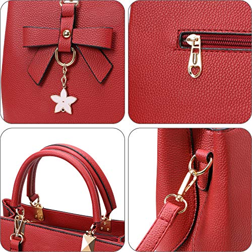Womens Designer Handbag with Exquisite Metal Pendant
