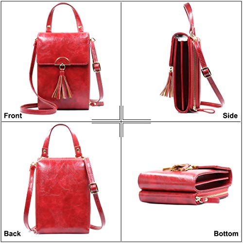 REETEE Retro small crossbody bag, red, ladies handbag